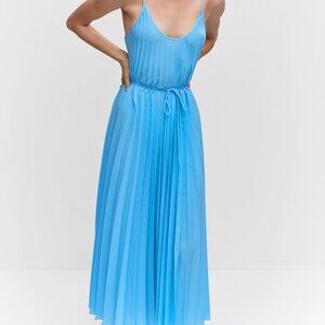 Mango Pleated Cord Dress Size XXL/12